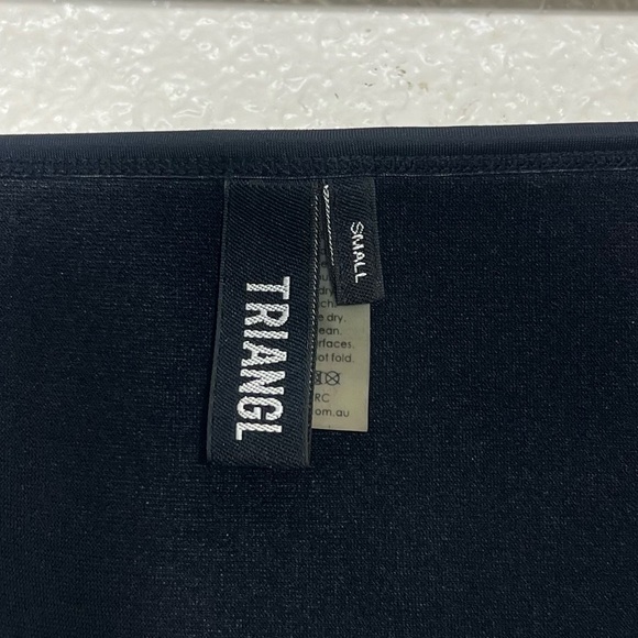 Triangl Chloe Bikini Set Top and Bottom Neoprene Aqua and Black Size S - Picture 7 of 14